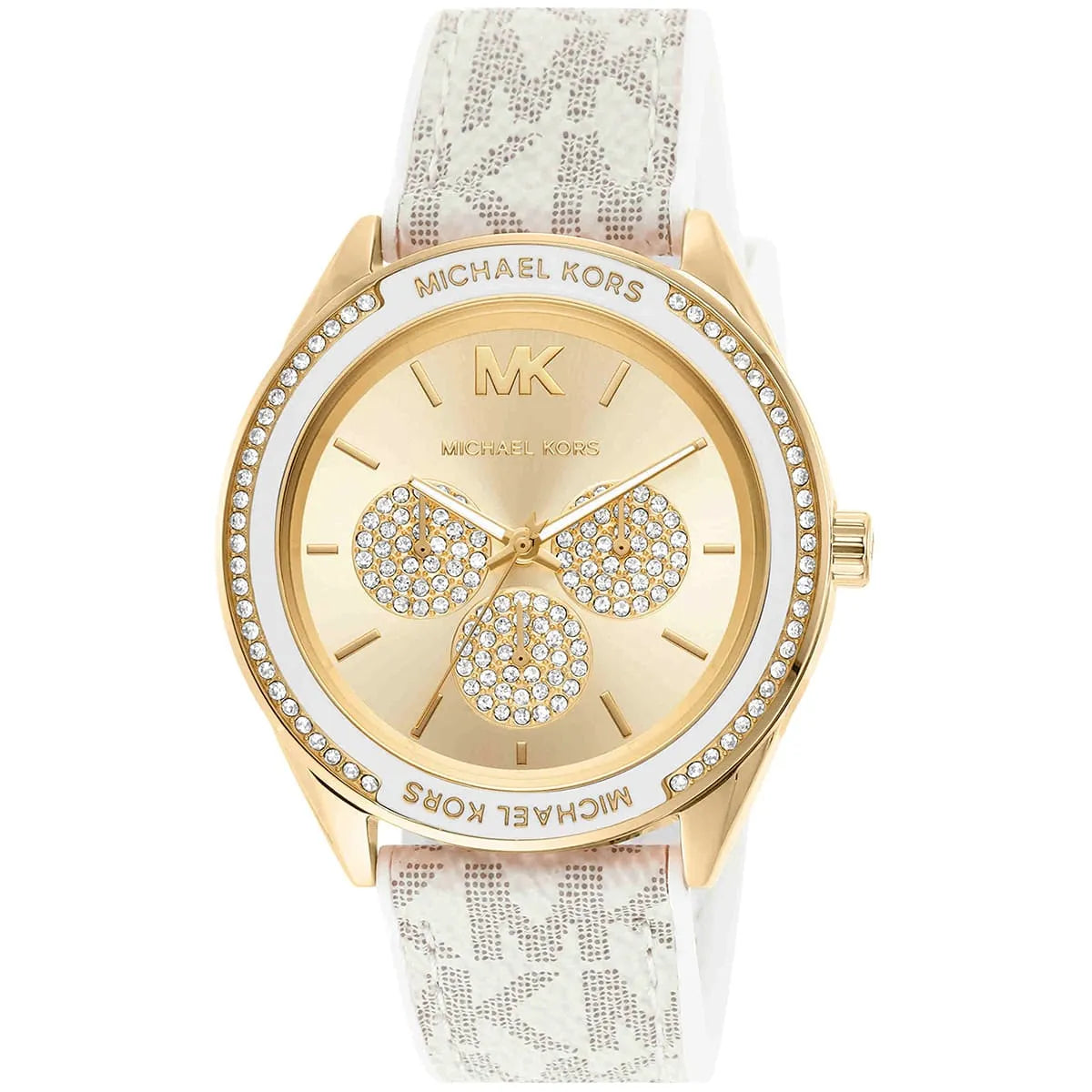 Michael Kors Jessa Multifunction Gold Dial White Silicone Strap Women's Watch - MK7204 Secondary image