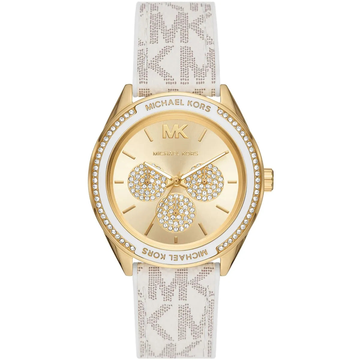 Michael Kors Jessa Multifunction Gold Dial White Silicone Strap Women's Watch - MK7204 Main image