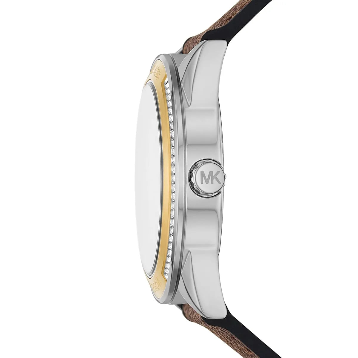 Michael Kors Jessa Multifunctioneel Dameshorloge met Zilveren Wijzerplaat en Bruine PVC - MK7205 Secundaire afbeelding