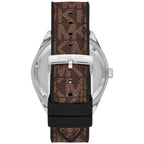 Michael Kors Jessa Multifunction Silver Sunray Dial Brown PVC Women's Watch - MK7205