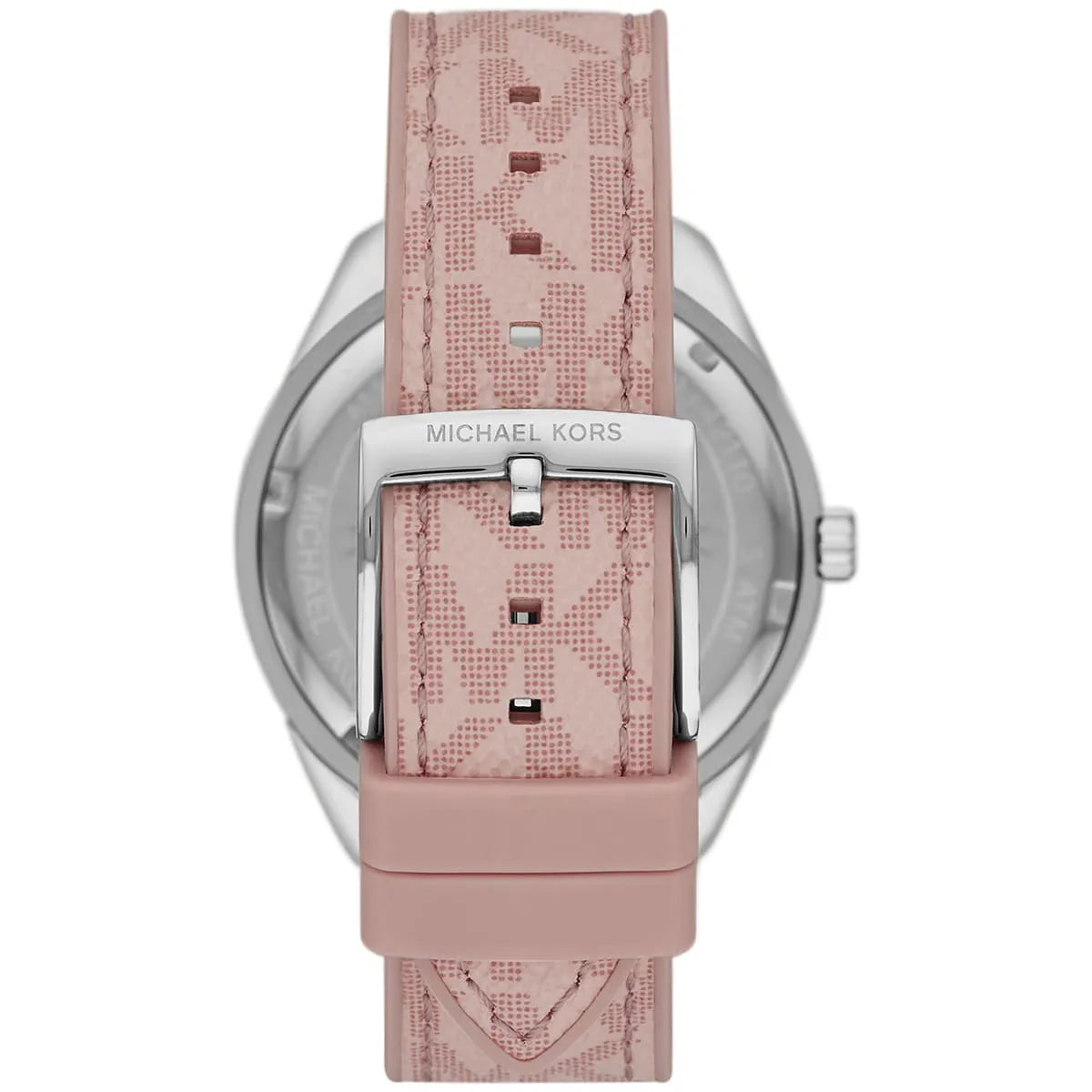 Michael Kors Jessa Multifunctioneel Dameshorloge met Roze Siliconen en Lederen Band - MK7206