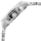 Michael Kors Lexington Chronograph Chambray Blue Dial Silver Watch - MK7215
