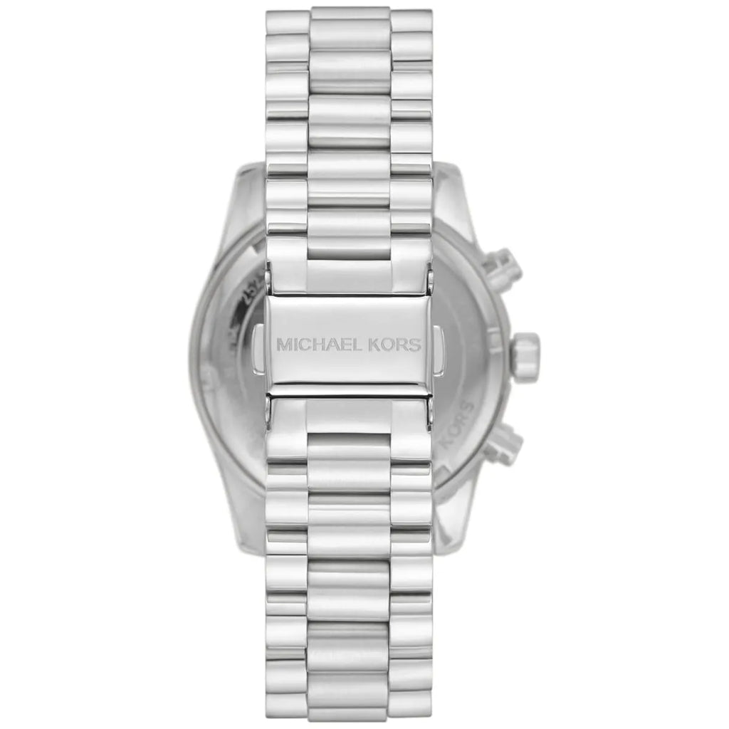 Michael Kors Lexington Chronograph Chambray Blue Dial Silver Watch - MK7215