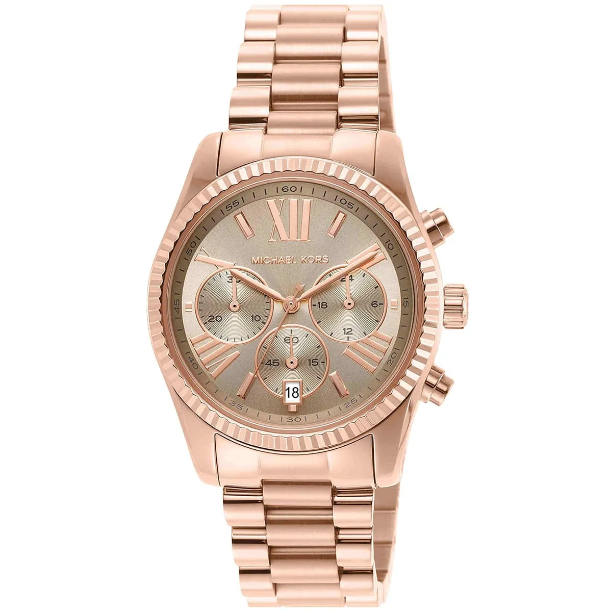 Michael Kors Lexington Chronograaf Dameshorloge in Roségoud - MK7217 Secundaire afbeelding