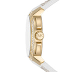 Michael Kors Sydney Pavé Multifunction White Dial White Silicone Women's Watch - MK7221