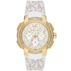 Michael Kors Sydney Pavé Multifunction White Dial White Silicone Women's Watch - MK7221