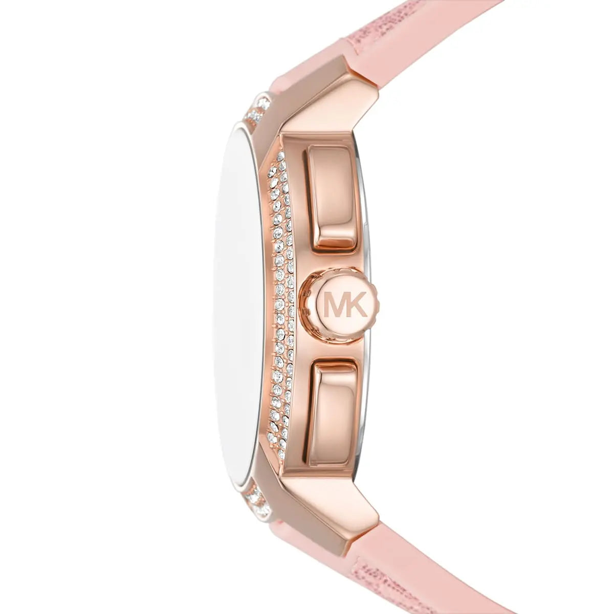 Michael Kors oversized Sidney Pavé dameshorloge in roségoudkleur met logo - MK7222 Secundaire afbeelding
