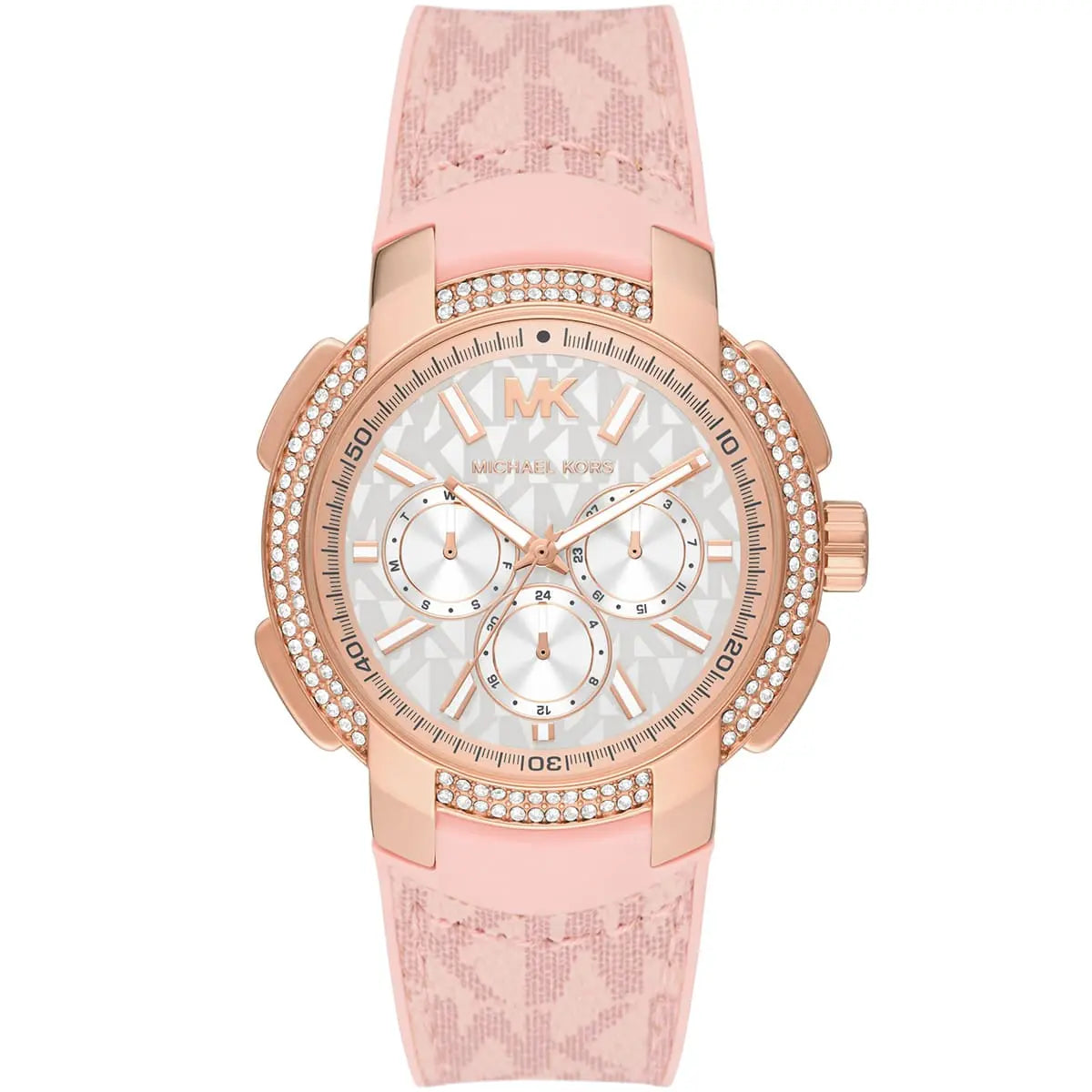 Michael Kors Oversized Sidney Pavé Rose Gold-Tone and Logo Women's Watch - MK7222 Main image