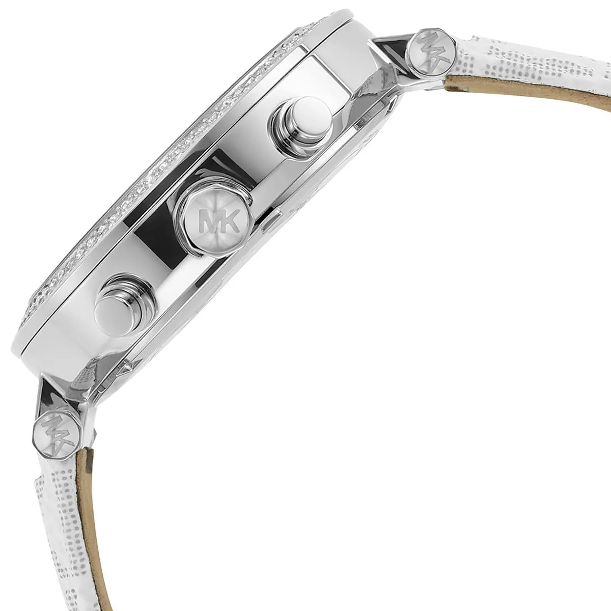 Michael Kors Parker Pavé Chronograph Silver Optic White PVC Dameshorloge - MK7226 Secundaire afbeelding