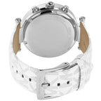 Michael Kors Parker Pavé Chronograph Silver Optic White PVC Women's Watch - MK7226