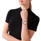Michael Kors Lennox Three-Hand Rose Gold Women's Watch - MK7230