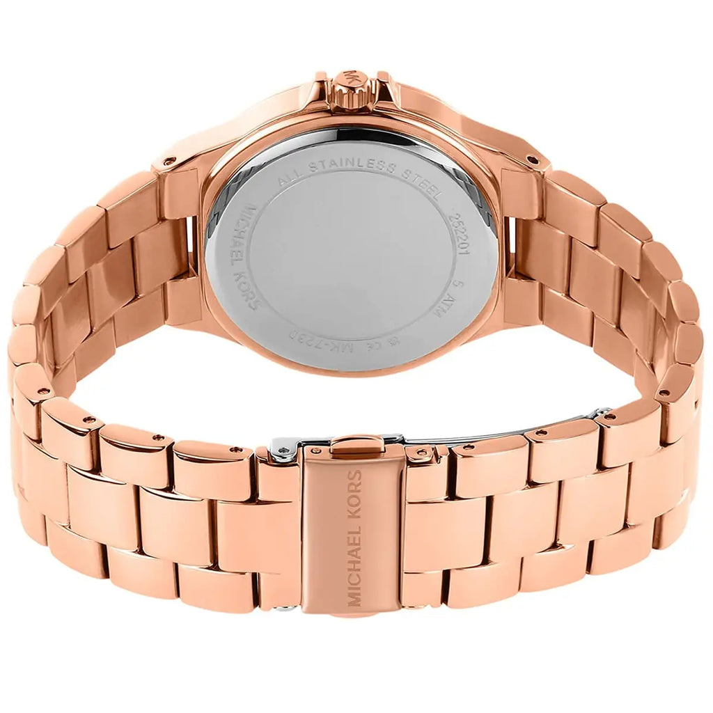 Michael Kors Lennox Three-Hand Rose Gold Women's Watch - MK7230
