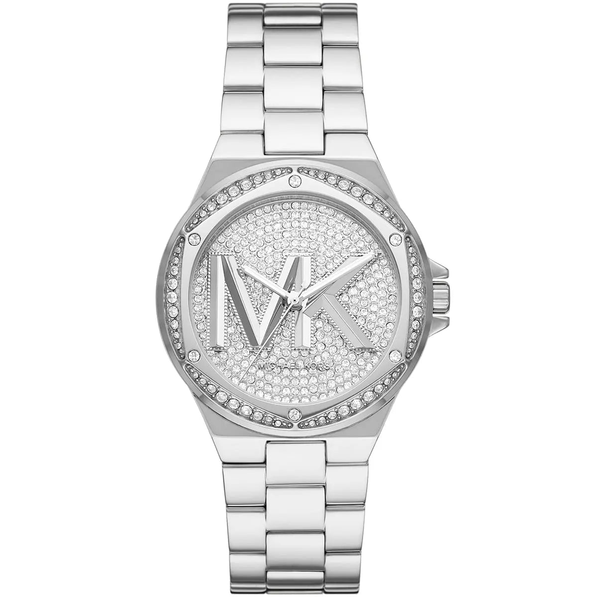 Michael Kors Lennox Pavé Logo Silver-Tone Women's Watch - MK7234 Hoofdafbeelding