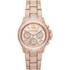 Michael Kors Everest Chronograph Rose Gold-Tone Crystal Women's Watch - MK7235