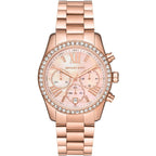 Michael Kors Lexington Chronograph Pink MOP Dial Rose-gold Women's Watch - MK7242
