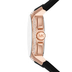 Michael Kors Sidney Rose Gold-Tone and Black Silicon Watch - MK7245