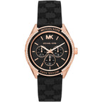 Michael Kors Oversized Jessa Multifunction Black Silicone Strap Women's Watch - MK7266