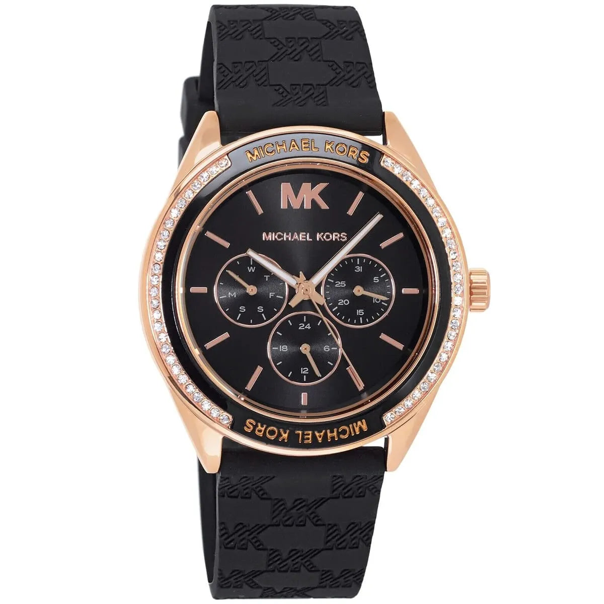Michael Kors Oversized Jessa Multifunction Black Silicone Strap Women's Watch - MK7266 Secundaire afbeelding