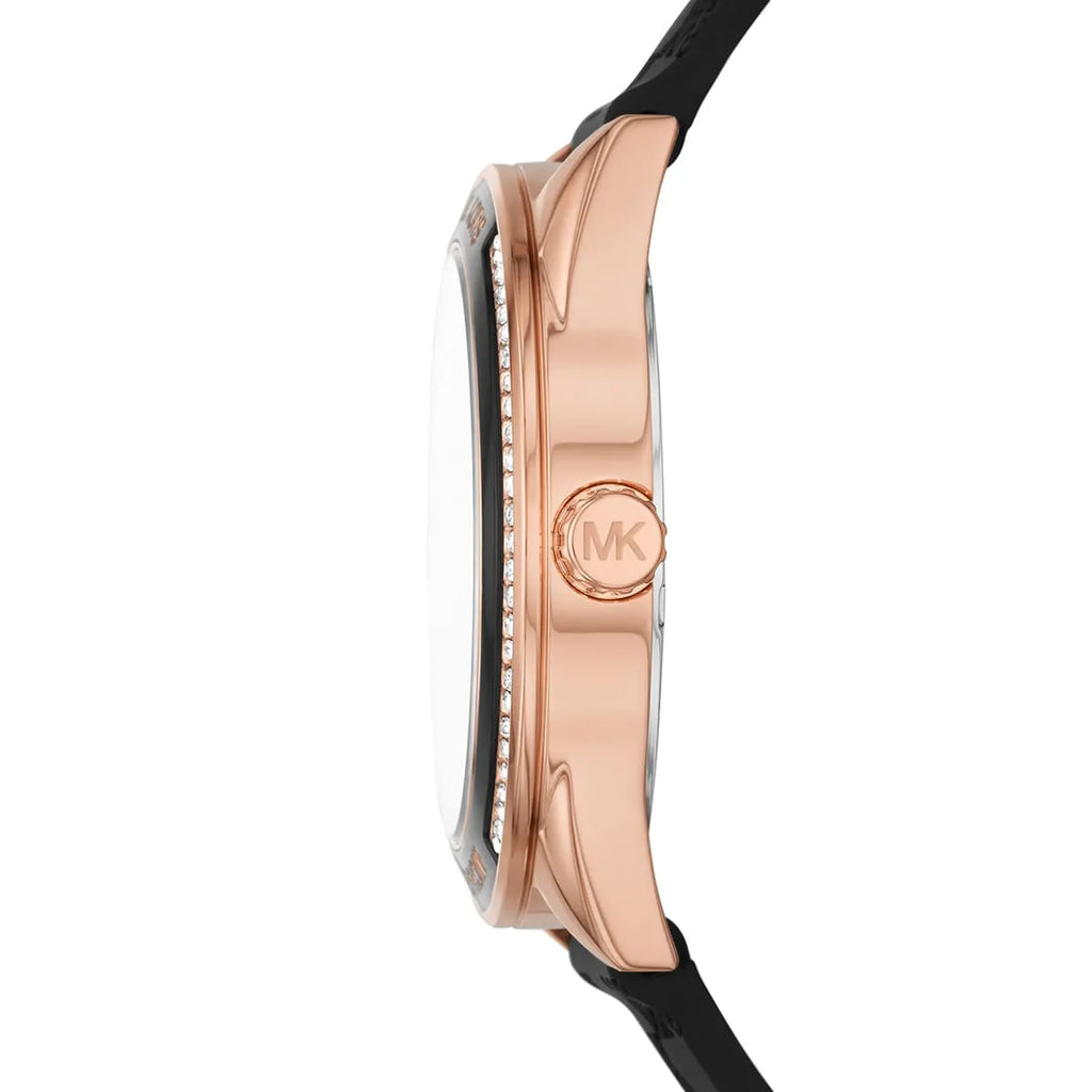 Michael Kors Oversized Jessa Multifunction Black Silicone Strap Women's Watch - MK7266