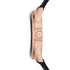 Michael Kors Oversized Jessa Multifunction Black Silicone Strap Women's Watch - MK7266
