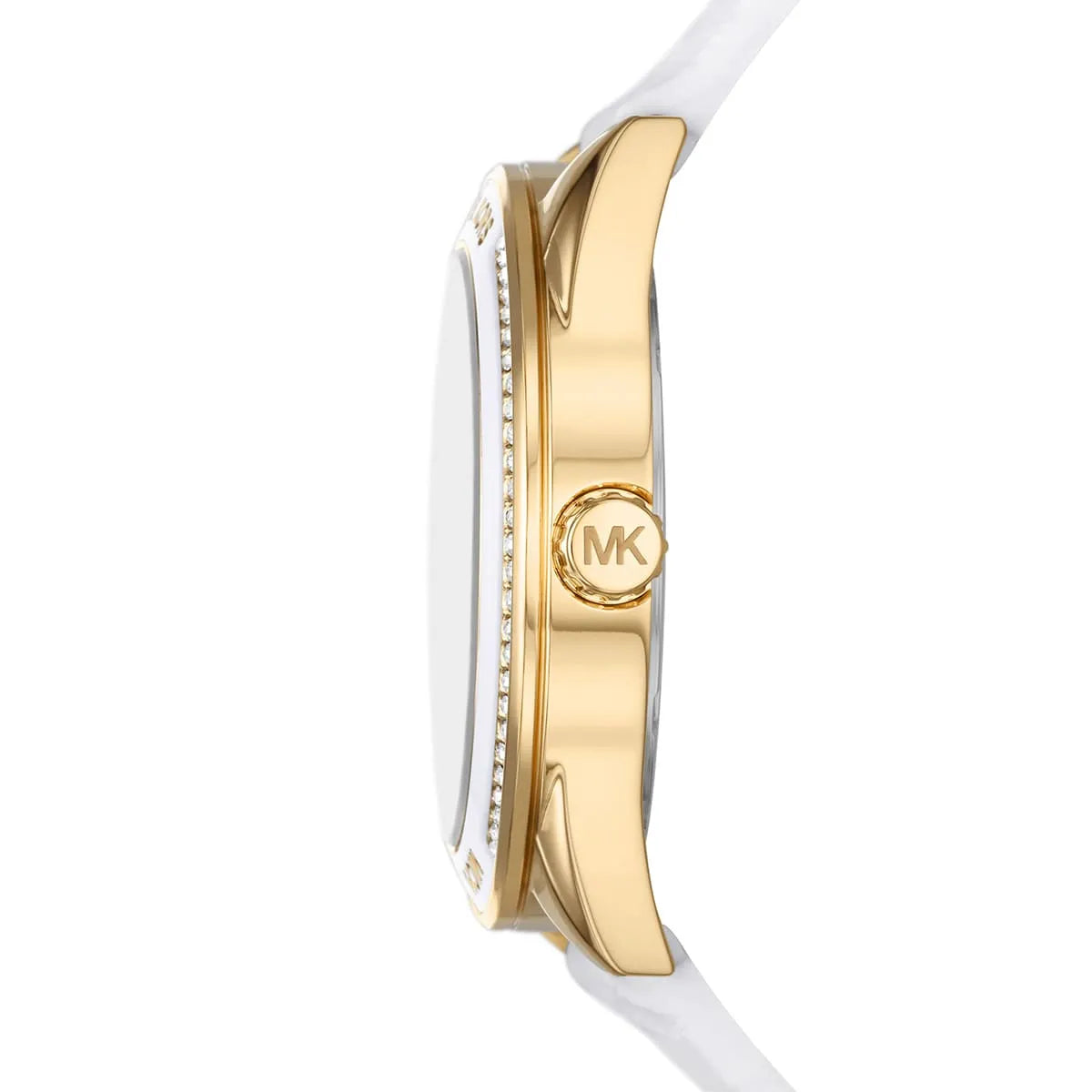 Michael Kors Oversized Jessa Gold-Tone and White Silicone Women's Watch - MK7267 Secundaire afbeelding