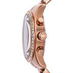 Michael Kors Lexington Lux Chronograph Rose Gold-Tone Women's Watch - MK7275