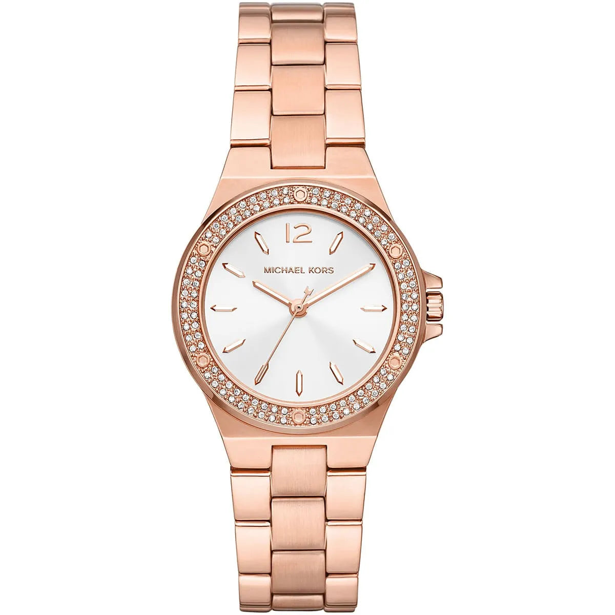 Michael Kors Mini-Lennox Pavé White Dial Rose gold Women's Watch - MK7279 Hoofdafbeelding