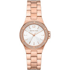 Michael Kors Mini-Lennox Pavé White Dial Rose gold Women's Watch - MK7279