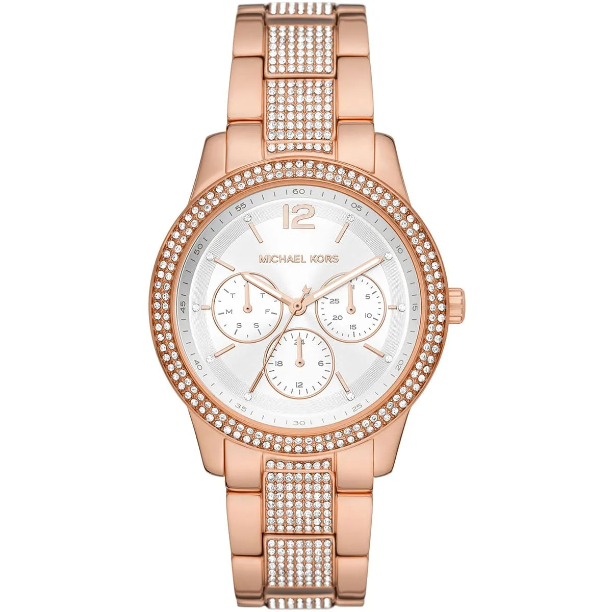 Michael Kors oversized Tibby Pavé dameshorloge in roségoudkleur - MK7293 Hoofdafbeelding