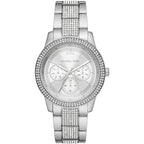 Michael Kors Oversized Tibby Pavé Silver-Tone Women's Watch - MK7294