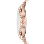 Michael Kors Layton Pavé Logo Rose Gold-Tone Women's Watch - MK7297