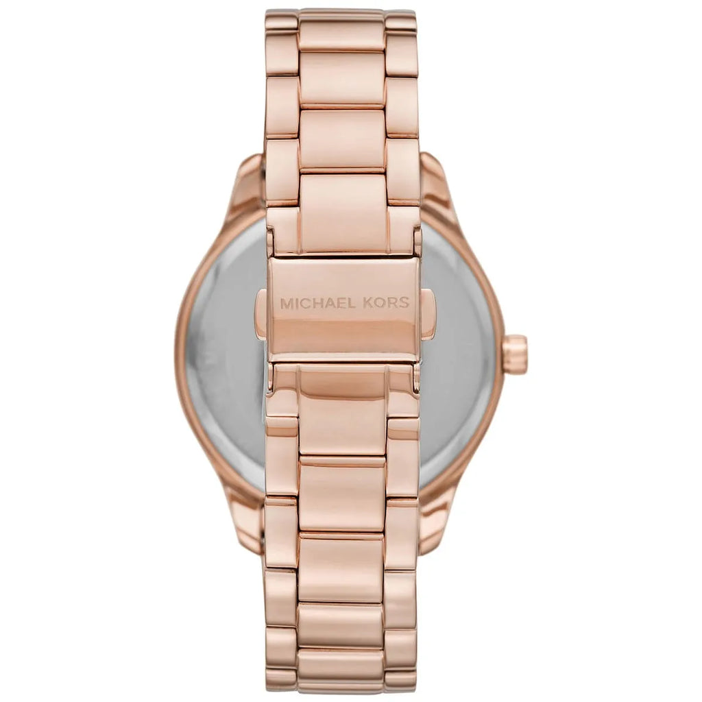 Michael Kors Layton Pavé Logo Rose Gold-Tone Women's Watch - MK7297