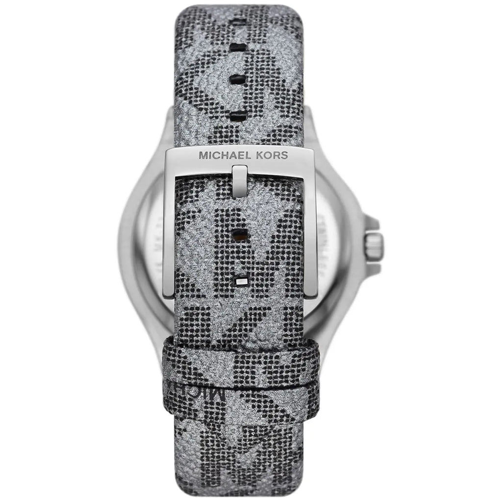 Michael Kors Lennox Pavé Black Dial Silver Genuine Leather Women's Watch - MK7309