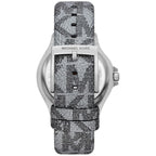 Michael Kors Lennox Pavé Black Dial Silver Genuine Leather Women's Watch - MK7309