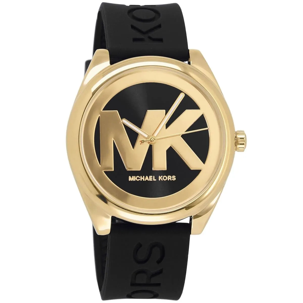 Michael Kors Janelle Black and Gold-Tone Logo Dial Black Silicone Women's watch - MK7313 Secundaire afbeelding