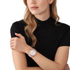 Michael Kors Lennox Pavé Rose Gold and Pink Silicone Women's Watch - MK7334