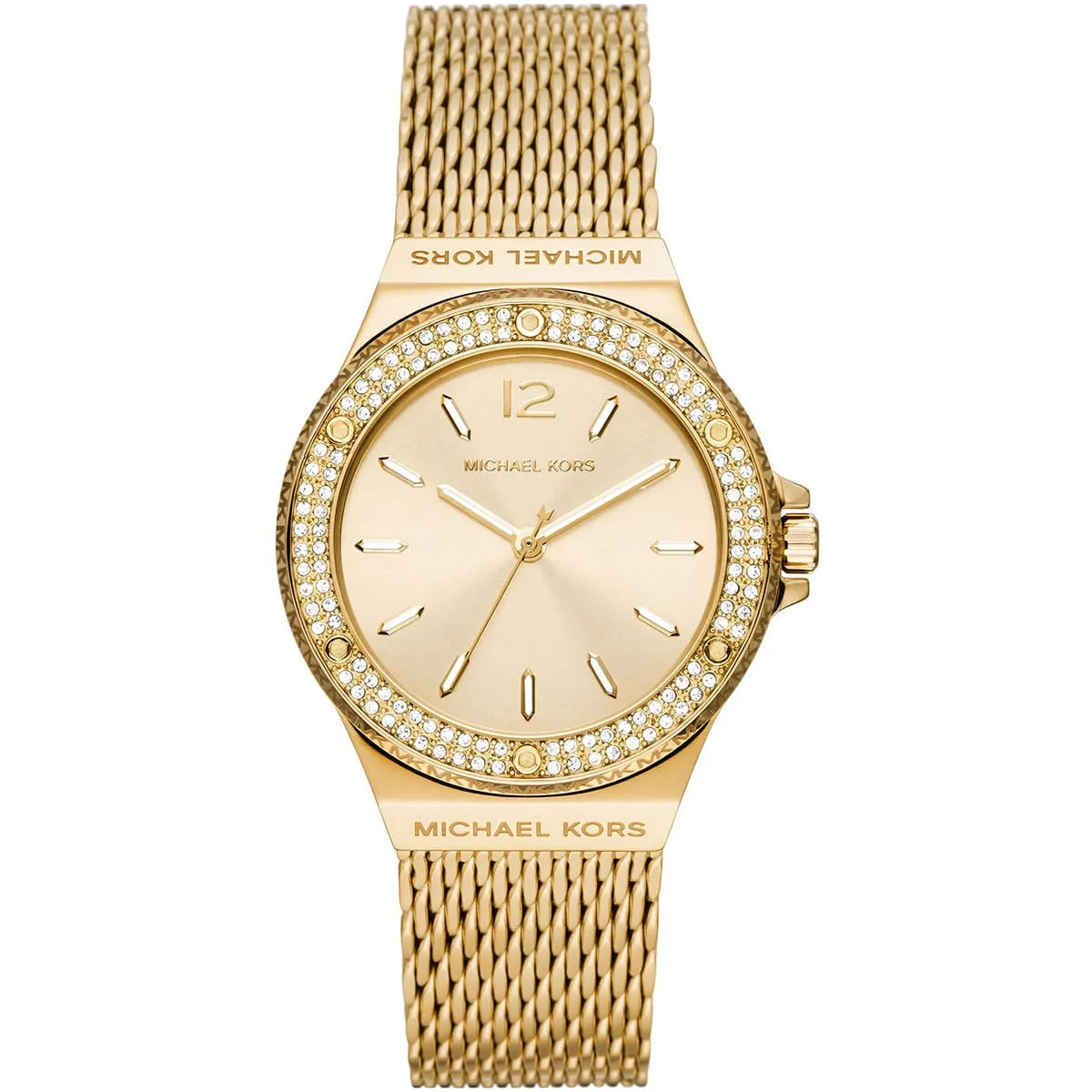 Michael Kors Lennox Pavé Gold-Tone Mesh Women's Watch - MK7335 Hoofdafbeelding