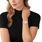 Michael Kors Lennox Pavé Rose Gold-Tone Mesh Women's Watch - MK7336