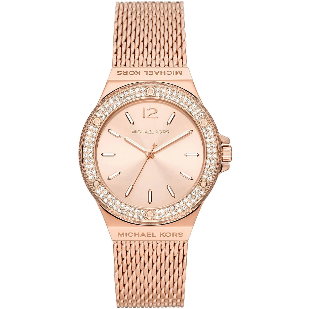 Michael Kors Lennox Pavé Rose Gold-Tone Mesh Women's Watch - MK7336 Hoofdafbeelding
