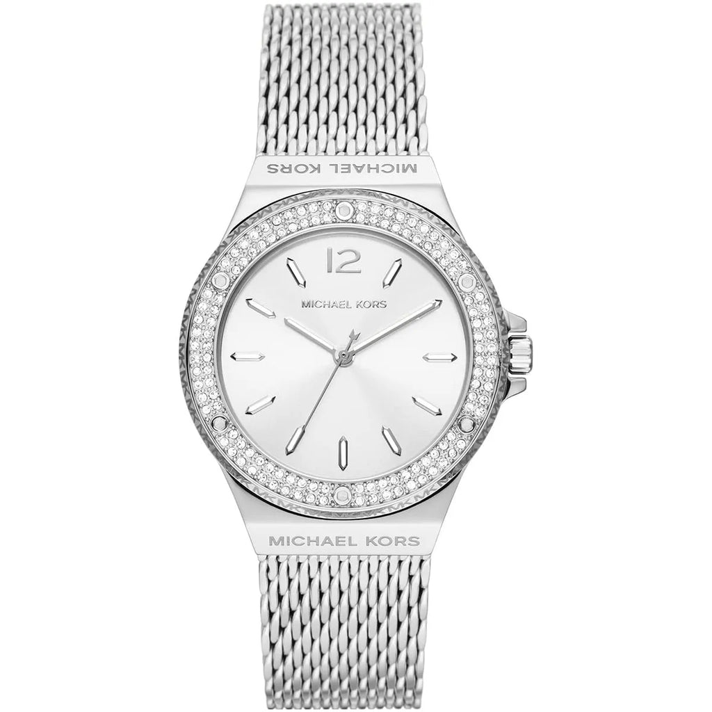 Michael Kors Lennox Pavé Silver Mesh Women's Watch - MK7337
