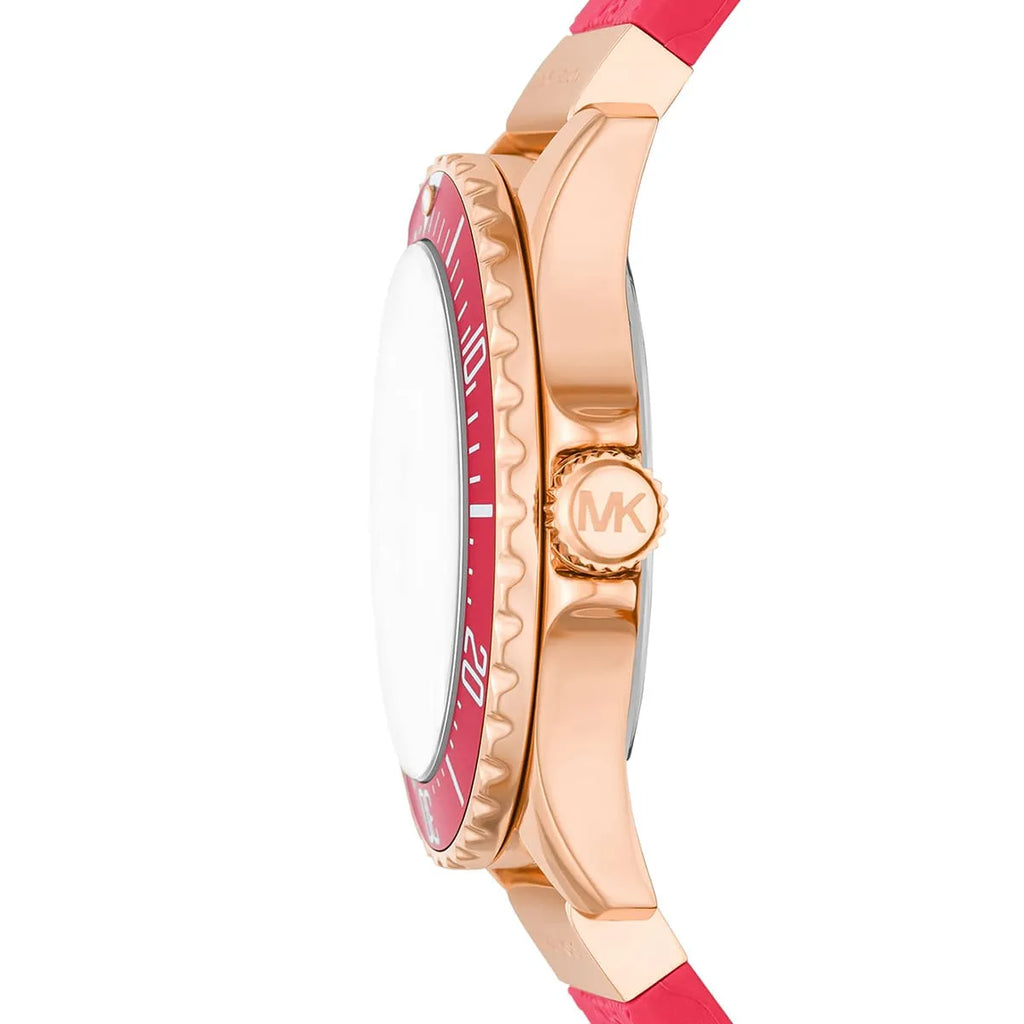 Michael Kors Everest Crystal-set Dial Pink Silicone Women's Watch - MK7359