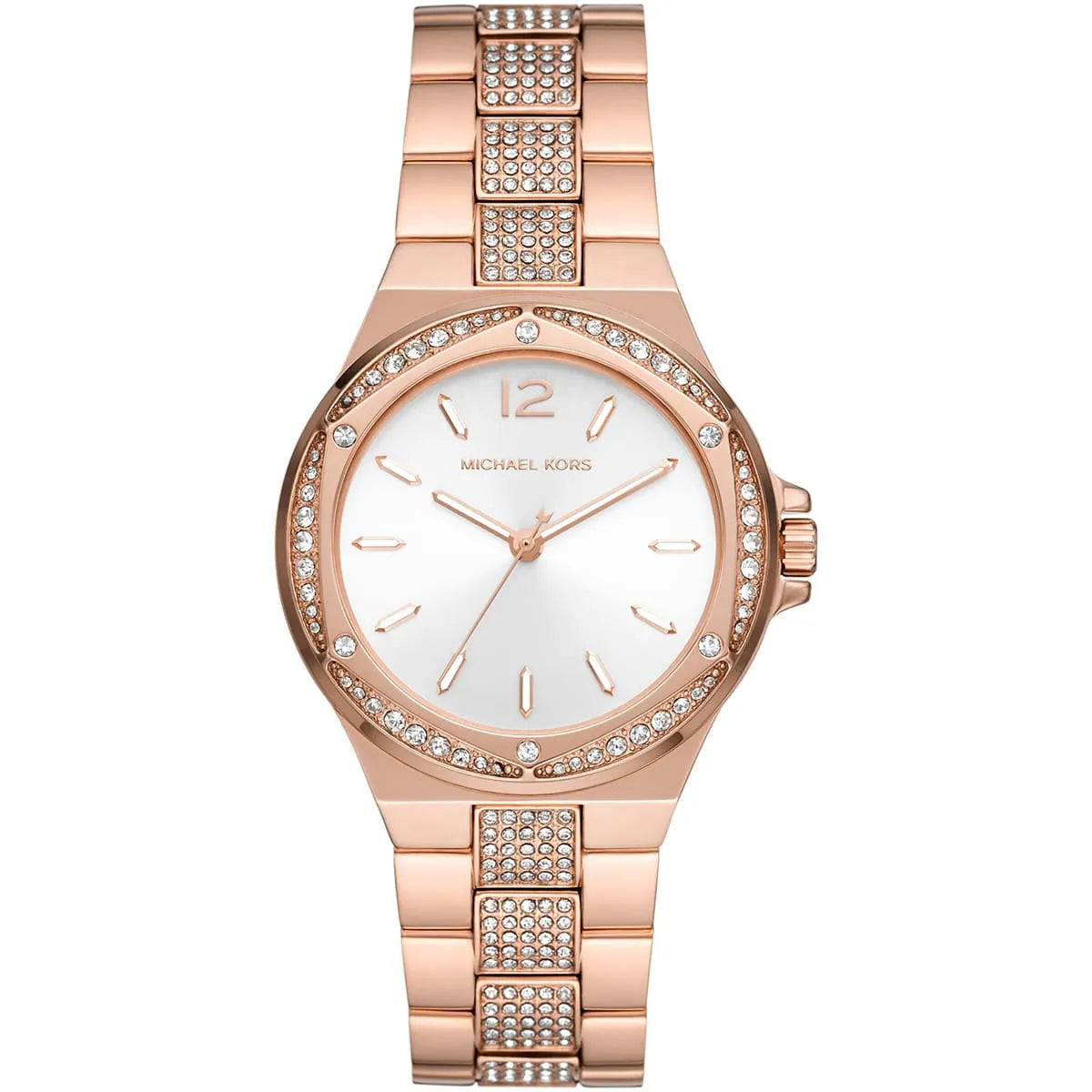 Michael Kors Lennox dameshorloge met drie wijzers in roségoudkleur - MK7362 Hoofdafbeelding
