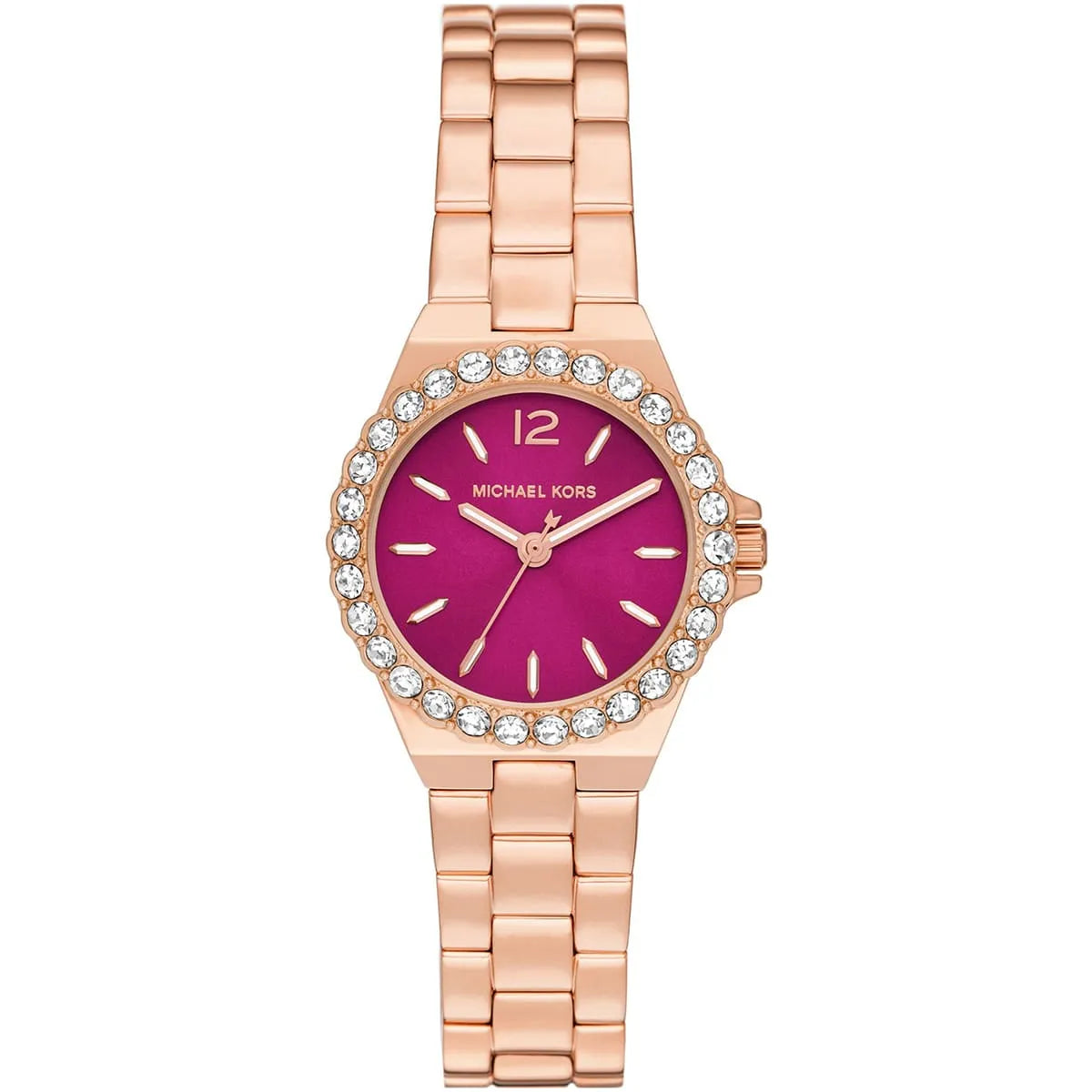 Michael Kors Mini Lennox Pink Dial Rose-gold Women's Watch - MK7396 Hoofdafbeelding