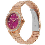 Michael Kors Mini Lennox Pink Dial Rose-gold Women's Watch - MK7396