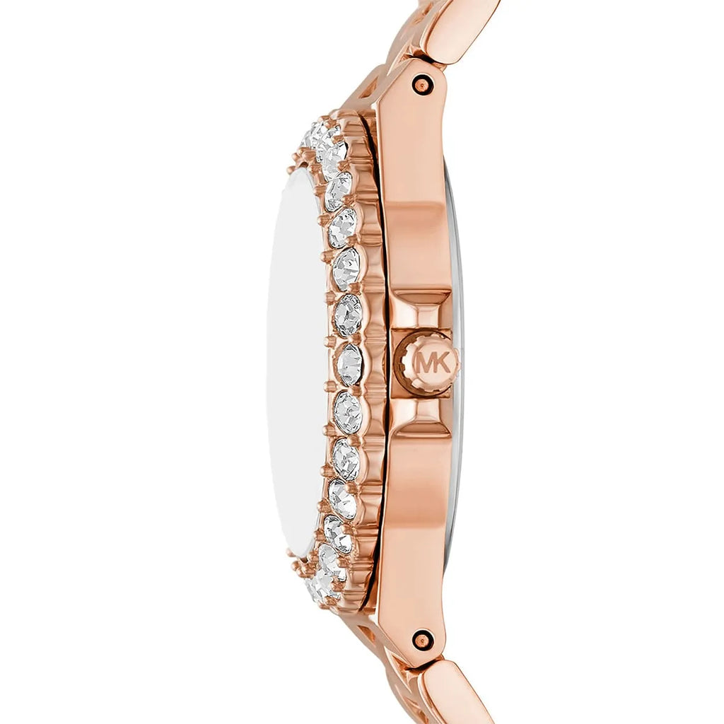 Michael Kors Mini Lennox Pink Dial Rose-gold Women's Watch - MK7396
