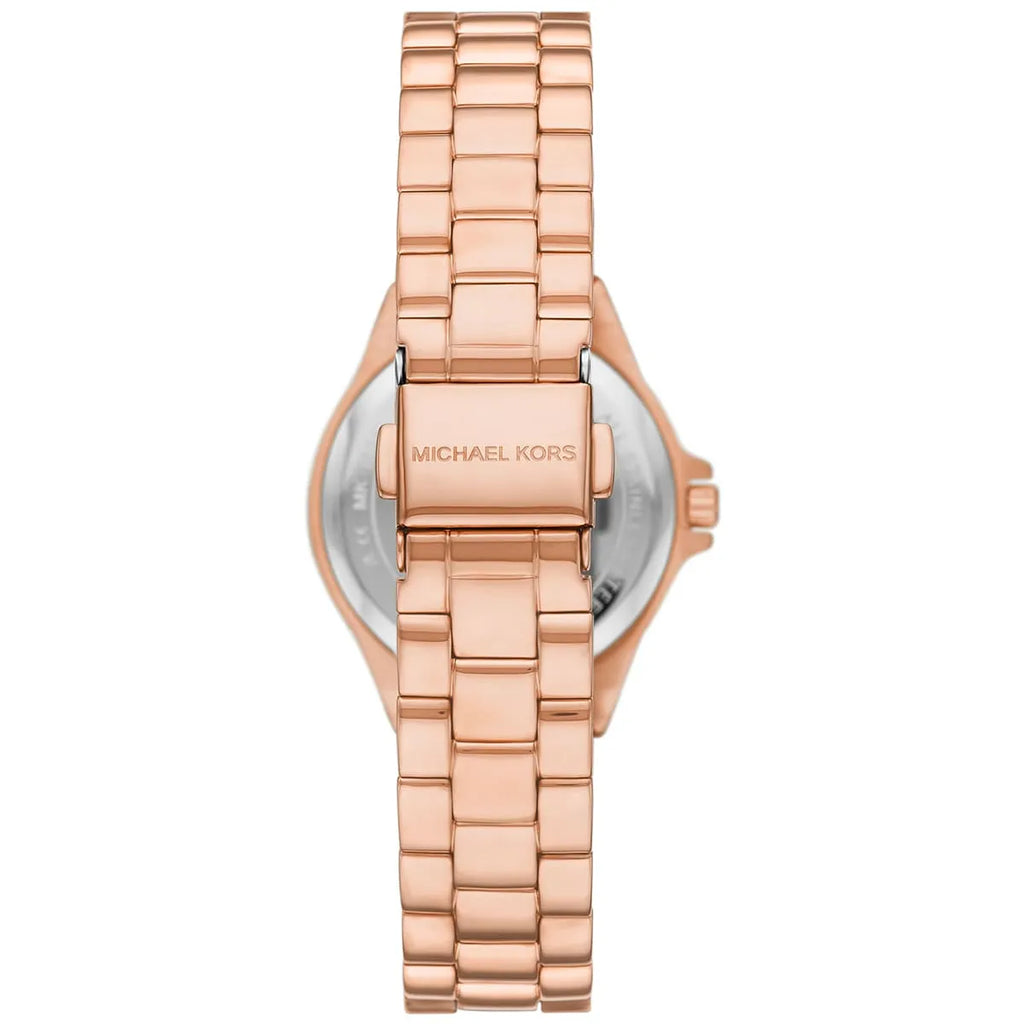 Michael Kors Mini Lennox Pink Dial Rose-gold Women's Watch - MK7396