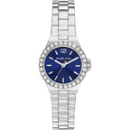 Michael Kors Mini Lennox Pavé Blue Dial Silver Women's Watch - MK7397