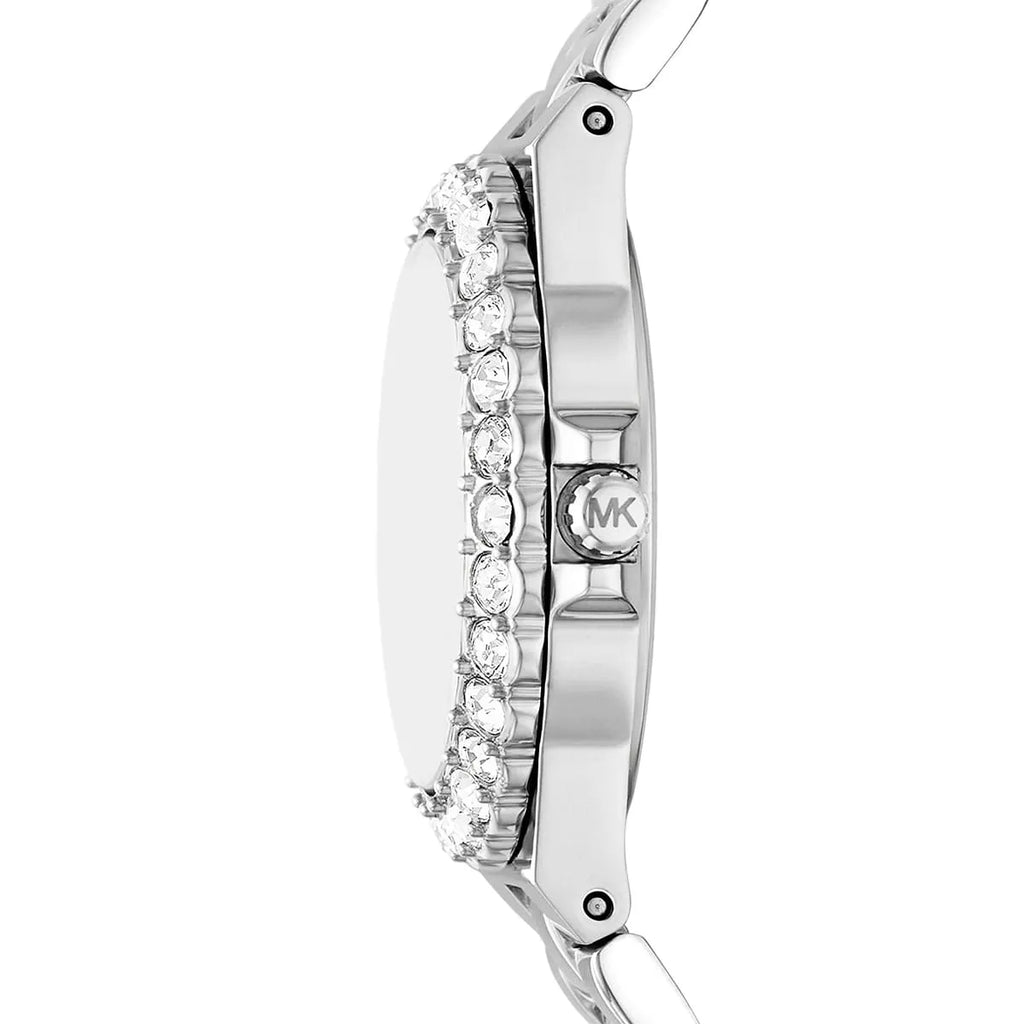 Michael Kors Mini Lennox Pavé Blue Dial Silver Women's Watch - MK7397