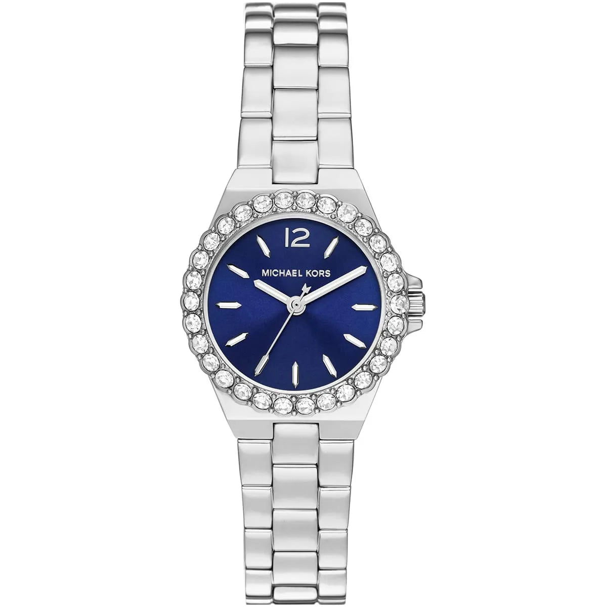 Michael Kors Mini Lennox Pavé Blue Dial Silver Women's Watch - MK7397 Hoofdafbeelding