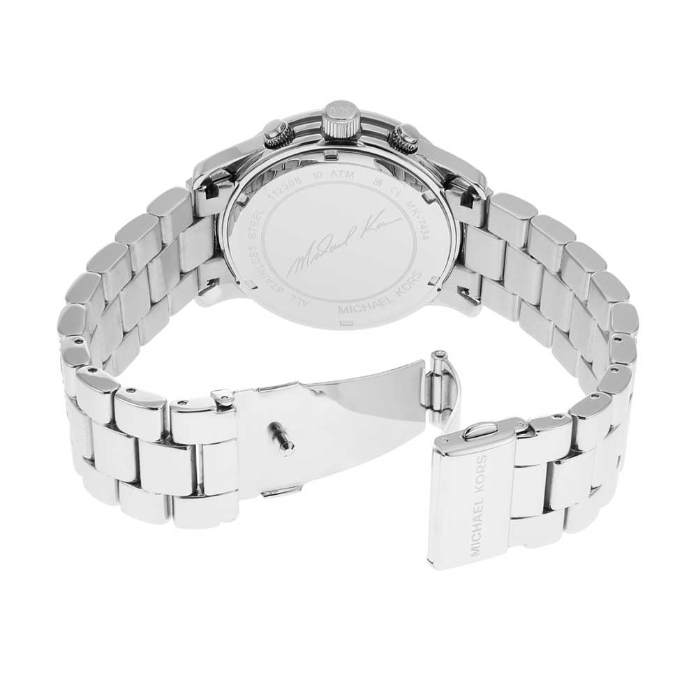 Michael Kors Runway Pavé Chronograph Silver Women's Watch - MK7434 Secundaire afbeelding